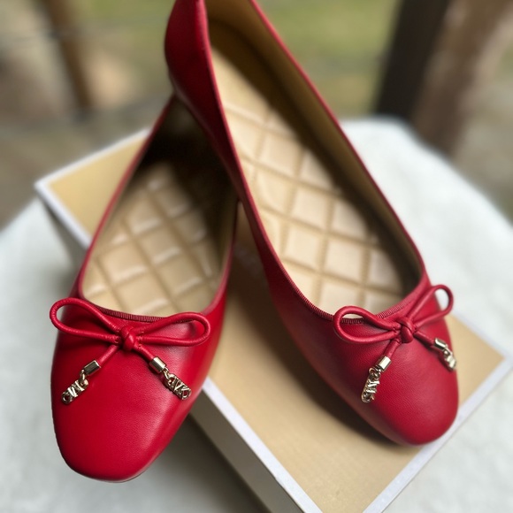 Michael Kors Women’s Ballet Flats Red - Picture 8 of 11